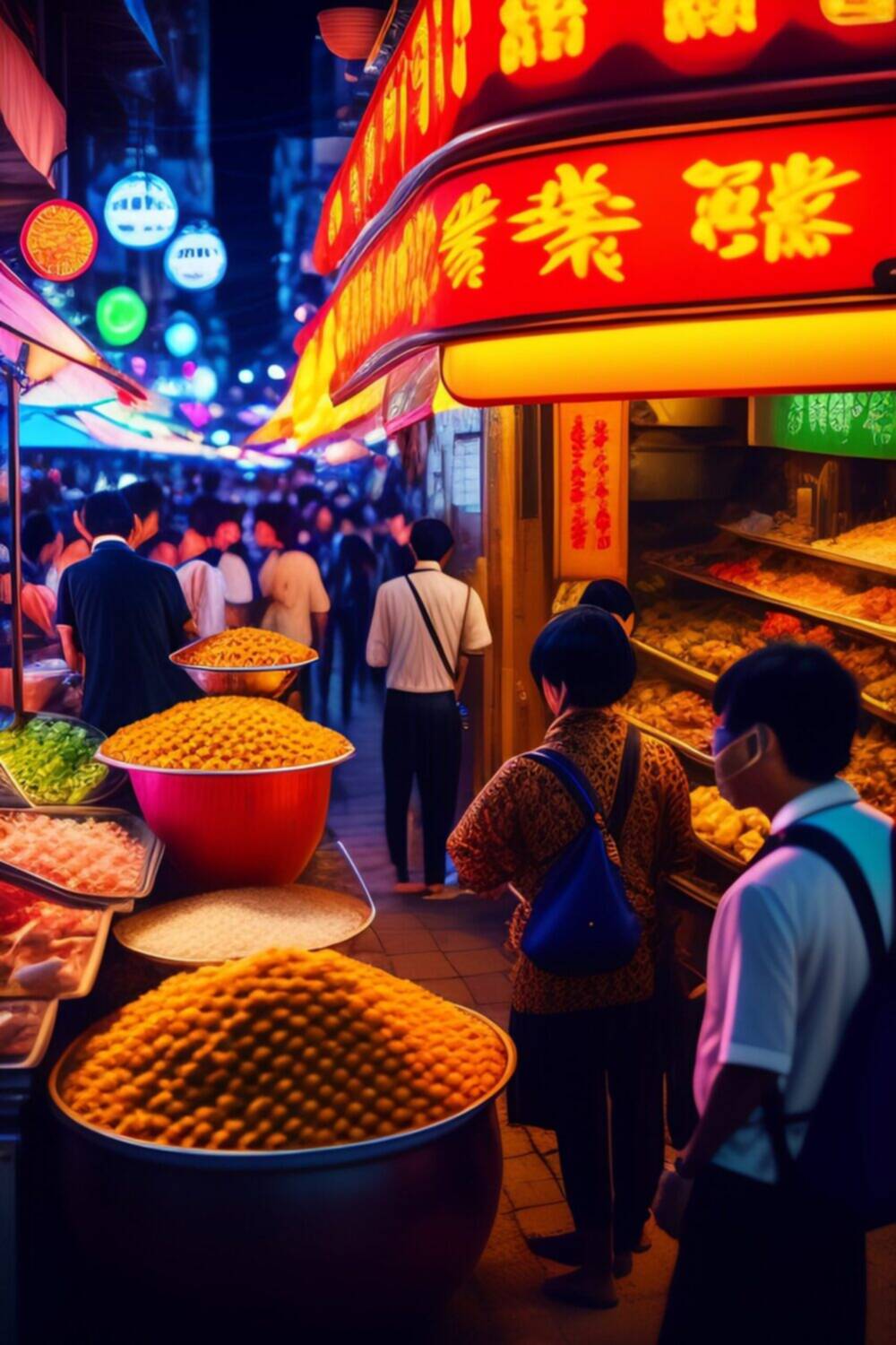 The world's largest street food festival is the night markets in Taipei, Taiwan